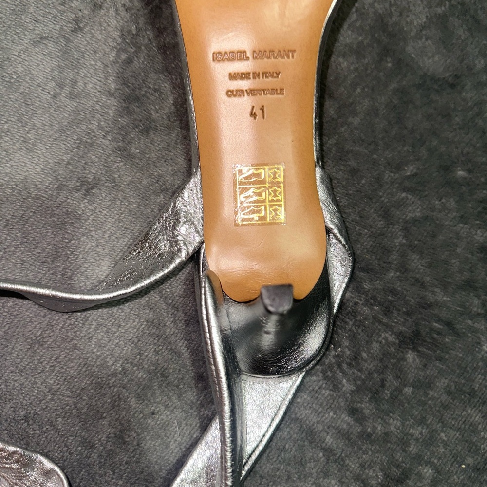 Isabel Marant Metallic Silver Heels - Picture 10 of 10